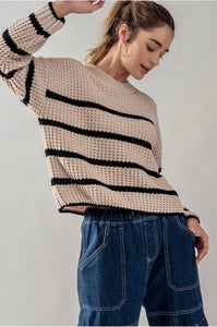 Waffle Stripe Sweater