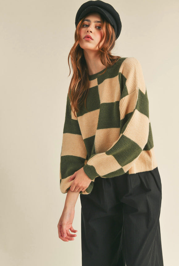 Harlow Checkered Sweater